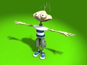 cartoon character 3d model
