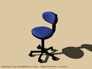3d model of computer chair