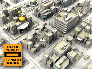 urban combat scenario builder 3d model
