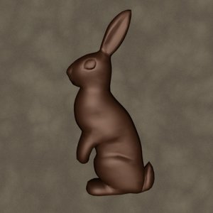 3d chocolate bunny zipped model