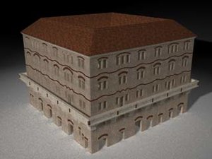 3d model roman building