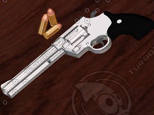 colt anaconda revolver 3d model