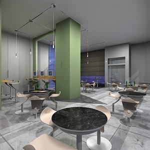 restaurant cafe 3d model