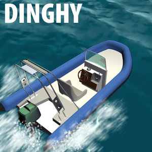 3d model rubber dinghy