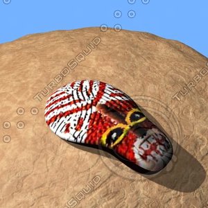 3d african mask