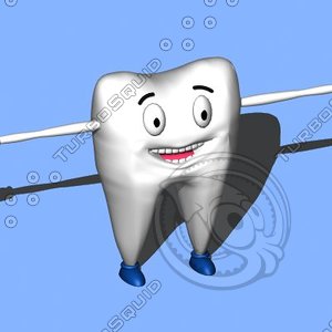 3d dental tooth character