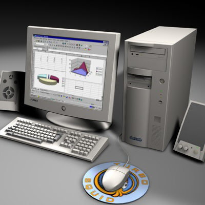 computer 3d model