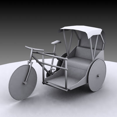 3d三轮车模型| turbosquid