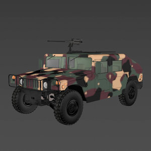 h1 military humvee 3d model