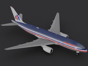 3ds max b 777-200 american airlines