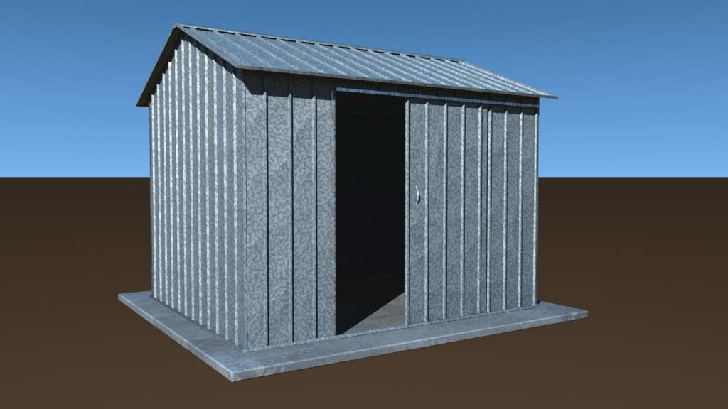 3d lwo garden shed