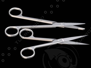 surgical scissors set 3d model