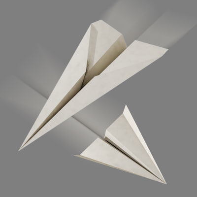 paper airplanes 3d model