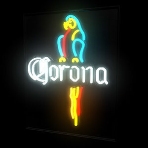 neon sign corona 3d obj