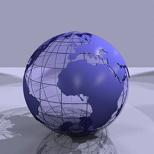 globe earth world 3d model