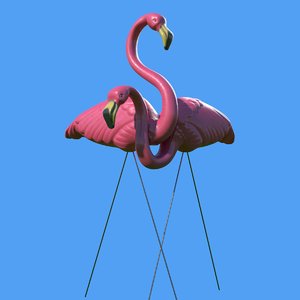 3d model don pink flamingos