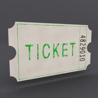 3d model paper ticket