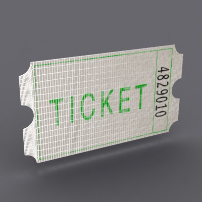 3d model paper ticket