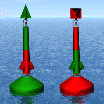 3d model buoys boias canal