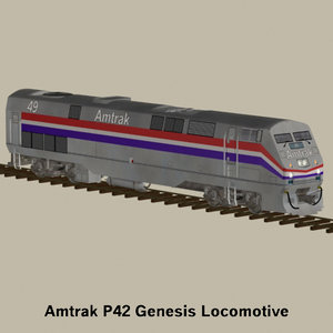 amtrak trains 3d model