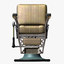 barber chair hair 3d model