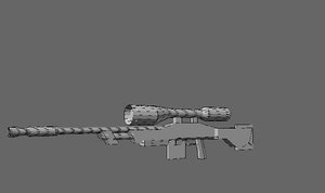 3ds max rifle weapon s