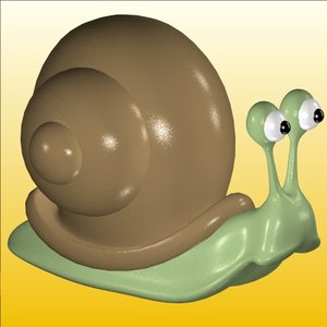 cartoon snail 3d model