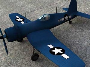 f4u corsair plane 3d model