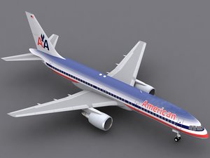 b 757-200 american airlines 3d c4d
