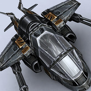 gunship fighter space 3d 3ds