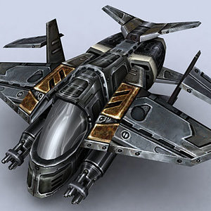 gunship fighter 3d model