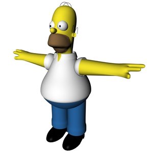 3d c4d homer simpson