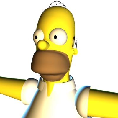 the simpsons homer 3d pdi softimage