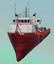 platform supply vessel ut745 3d model