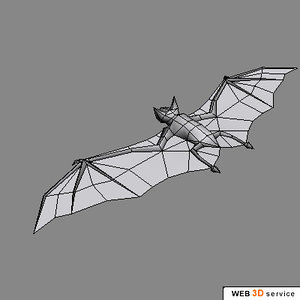 realistic bat 3d model