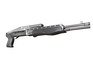 automatic shotgun spas12 3d model