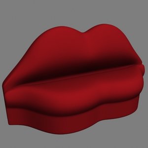 3d lips sofa model