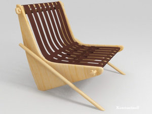 modeled chair neutra 3d model