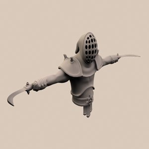 warrior character 3d lwo