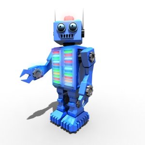 oldschool toy robot 3d max