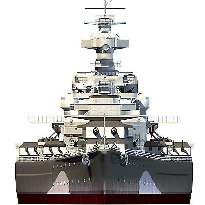 3d german battleship bismarck model