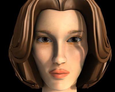 beautiful female face 3d model