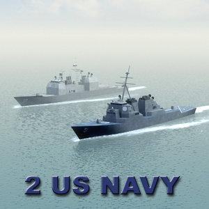navy ships destroyers warships 3d model