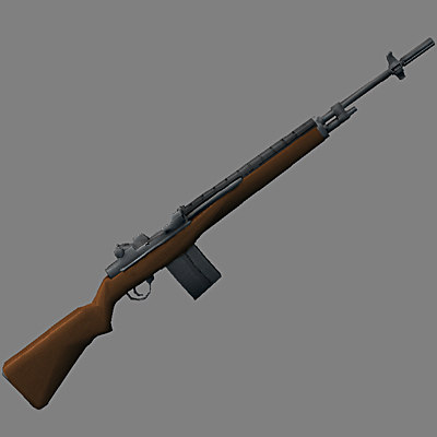 m14 rifle 3d obj