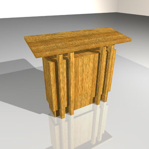 podium speaker church 3d model