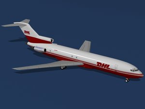3d b 727-200 f dhl model