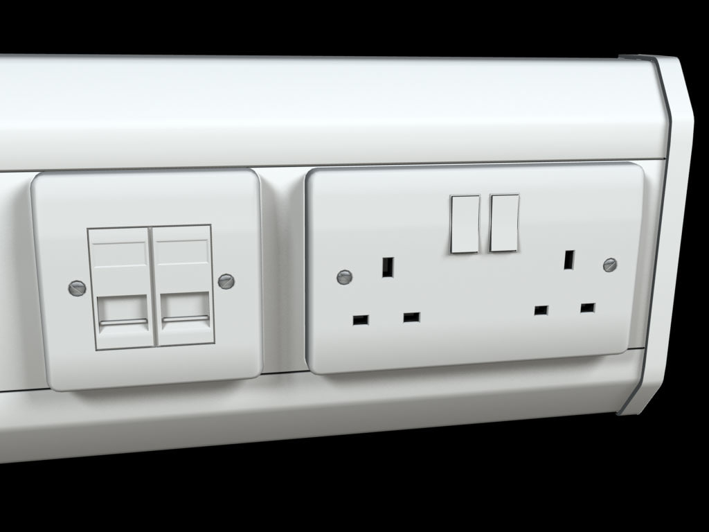 dado power trunking socket 3d model