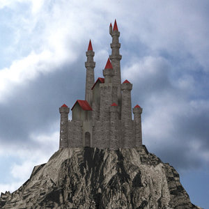 imagination medieval architecture 3d model