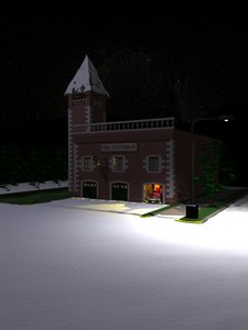 snow station 3d model