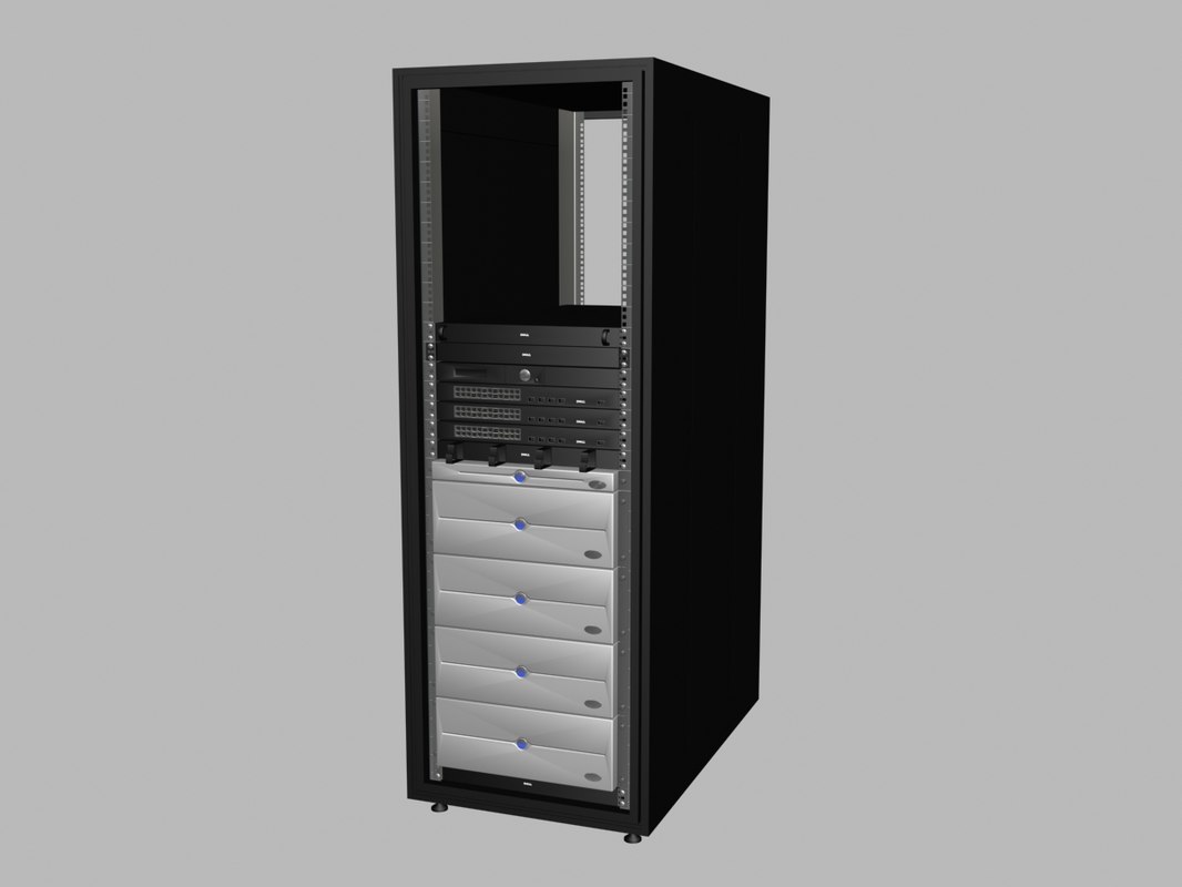 server dell rack 3d model